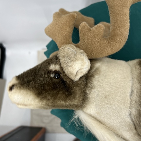Large Realistic Soft Plush Reindeer Decoration By Sterling Inc. 19" Long - Picture 10 of 11